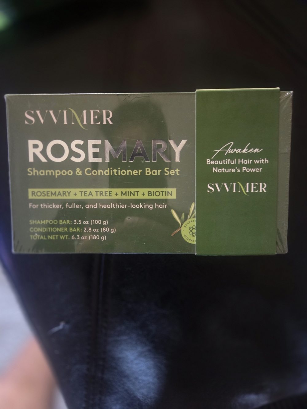Svvimer Rosemary Shampoo & Conditioner Bar Set - Green